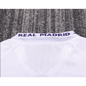 Real Madrid 1996/97 Home Kids Retro Jersey And Shorts - Image 3