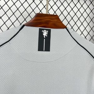 Manchester United 2007/08  Grey Goalkeepe Long Sleeves Retro Jersey - Image 3